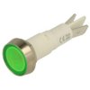 Kontrolka; FL1P-10NJ- 4_BGX230V; 10mm; podświetlenie neonówka 230V; zielony; konektory 6,3x0,8mm; srebrny; IP67; 51mm; FILN; RoH