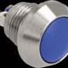 22032 Push Button for Installation 12 mm 2 x Screw Terminal blue