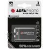 AgfaPhoto 110-851808 Ultra 9V 6LR61 Powerful Alkaline Battery High Capacity