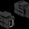 86852 Keystone module FireWire 6 pin female > female