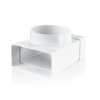Trójnik płaski przelotowy fi 100/110x50mm biały KP55-6KO