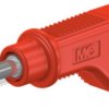 4 mm plug, screw connection, 1.0 mm², CAT II, red, 66.9327-22