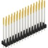 Pin header, 30 pole, pitch 2.54 mm, straight, black, 10055820
