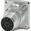 Surface-mounting plug, M17, 8 pole, crimp connection, standard/ONECLICK quick locking system, straight, 1628910