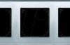 489560 M-PLAN, cover-frame, 5-gang, real glass, diamond silver