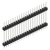Pin header, 20 pole, pitch 2.54 mm, straight, black, 10056780