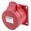 Złącze przemysłowe - zasilające 16A Gniazdo 415 V 6P + E Żeński Scame Czerwony Montaż na panelu IP44