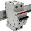 Wyłącznik nadprądowy MCB, Typ K, 2-biegunowy, 3A, 400V, 125V, na szynę DIN, ABB S202-K3, S200