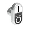 Metalowy przycisk fi22mm 2 klawiszowy samoczynny powrót 2 kryte, podświetlany Biały-Czarny I-0 LPSBL7124