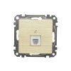 Gniazdo telefoniczne RJ11, brzoza, efekt drewna, Sedna Design i Elements SDD180491