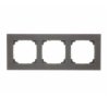 SIMON55 czarny inox metal TRN3/190 Ramka 3-kr