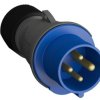 Złącze przemysłowe - zasilające 32A Wtyczka 250 V 3P+E Amphenol Industrial Niebieski IP44