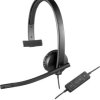 Logitech H570e Słuchawki nauszne przewód Mono czarny redukcja szumów mikrofonu regulacja głośności, wyciszenie mikrofonu