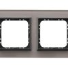 SONATA PRESTIGE Ramka 2 podwójna szklana 4 mm szare szkło +ramka czarna R-2RGC/41/25 OSPEL