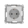 SIMON 55 Gniazdo pojedyncze z uziemieniem SCHUKO z przesłonami szybkozłącza aluminium mat TGSZ1CZ.01/143 KONTAKT SIMON