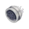 Binder 09-0128-00-07 Female 7 Pin Panel Mount Screw with Solder Terminal