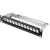 Renkforce RF-4996626 Patch panel Unequipped Black 12 ports 254 mm 10" 1 U