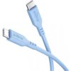 Kabel silikonowy USB-C, 1,5 m, niebieski miękki i...