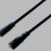 DC extension cord, 3 m, black, plug 2.1 x 5.5 mm, straight to coupling 2.1 x 5.5 mm, straight, 072067