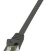 kabel LAN LogiLink CP2023S, 1 szt., RJ45, CAT 6, F/UTP, 0.50 m, czarny