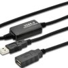 Digitus Kabel USB USB 2.0 Złącze męskie USB-A, Złącze żeńskie USB-A 10.00 m czarny DA-73100-1