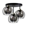 Lampa Sufitowa Loftowa Nowoczesna 3Xe27 Solo Black/Gold