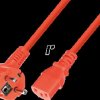 7102R-0,6M Power cable, CEE 7/7 to C13 H05VV-F, 3x0.75 mm², red