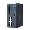 Zarządzalny switch gigabitowy PoE - 8 portów gigabit PoE/PoE+, 4 porty SFP, zasilanie 24-48VDC EKI-7712G-4FPI-AE