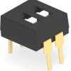DIP switche, Off-On, 2 pole, straight, 1 A/5 VDC, 1825002-1