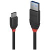 Lindy 36916 1m USB 3.2 Type A to C Cable, 10Gbps, Black Line