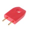 Miniaturowe gniazdo izolowane, Męski, Prosty, Czerwony, typ: Zamknięta góra, 2-pinowe raster: 5.08mm, Złoto
