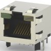 Socket, RJ45, 8 pole, 8P8C, Cat 5, solder connection, through hole, 2-406549-4