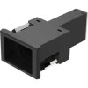Pushbutton, 36 x 24 mm, unlit, waistband rectangular, front ring black, 22-040.001