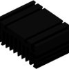 Extruded heatsink, (L x W x H) 75 x 96 x 41 mm, 2 to 0.7 K/W, black anodized, 10019425