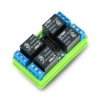 Tinycontrol LANKON-094 - moduł przekaźników 4x10A/cewka 5V do GSM/LAN kontrolera - na szynę DIN