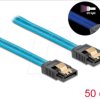 82130 SATA 6 Gb/s Cable UV glow effect blue 50 cm