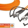 LDP-50 ST-ST 1.0 Duplex fibre optic patch cable, MM OM2, ST - ST, 1.0 m