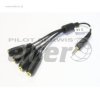 Wtyk Jack 3,5mm - 4xgn. Jack 3,5mm na kablu