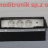 Uchylna kaseta montaż w blacie biurka 4 lub 6 modułowa