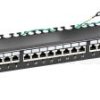 Patch panel, patchpanel, 24 portyy, STP, kat 6, 1U, IDC 110, z diodami LED