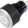 TRU COMPONENTS 1303032 Przycisk LAS1-AWY-11T/W/12V/P, 22 mm, 250 V/AC, 3 A, 1 szt.