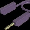 Measuring lead with (4 mm plug, spring-loaded, straight) to (4 mm plug, spring-loaded, straight), 0.5 m, purple, PVC, 2.5 mm², C