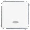 Simon Basic Przycisk pojedynczy zwierny z podświetleniem, szybkozłącza, biały BMP1L.01/11