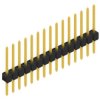 Pin header, 15 pole, pitch 2.54 mm, straight, black, 10046486