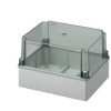 Puszka natynkowa wysoka z przeźroczystą pokrywą seria 440 IP56 240x190x160 szara EC440C7