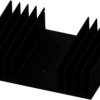 Extruded heatsink, (L x W x H) 75 x 97 x 25 mm, 2.8 to 1.3 K/W, black anodized, 10018861