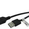 USB 2.0 cable 0.6m Black M/F