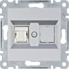 Lumina Gniazdo komputerowe pojedyncze RJ45 kat.5e UTP srebrne WL2112