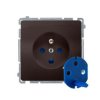 SIMON BASIC Gniazdo DATA z uziemieniem i kluczem uprawniającym (moduł) 16A 250V zaciski śrubowe czekoladowy BMGD1.01/47 KONTAKT