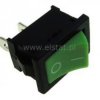 Przeł. kołys. 6A 250V ON-OFF zielony 2p